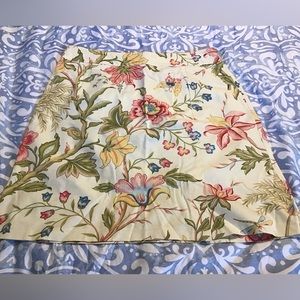 Talbots floral skirt, side zip, size 12